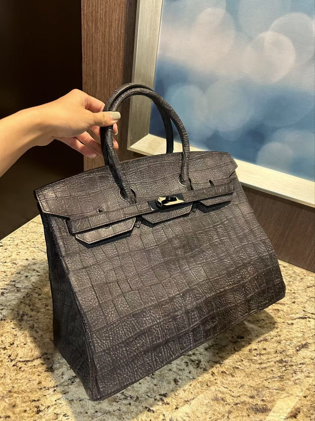Hermes Birkin Bag Special Exotic Real Leather Size 40