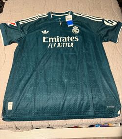 Brand New Real Madrid adidas 2026/27 Away On-Field Authentic Patch Jersey - Green