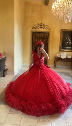 Vestido de Xv años rojo