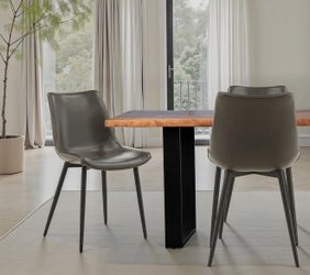 New-New-Set of 2 Rufina PU Leather Upholstered Dining Chair