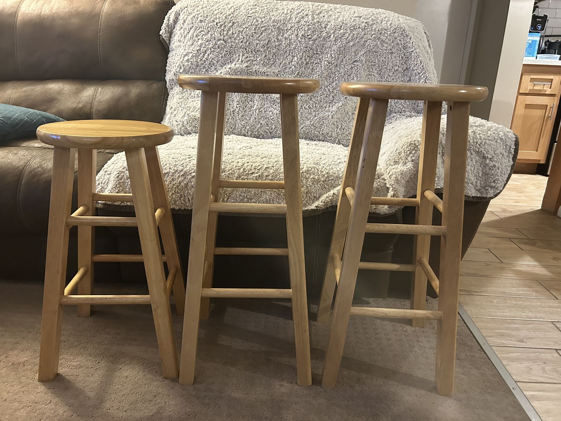 Wood Stools (3)
