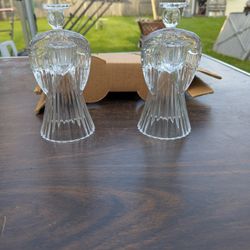 Avon Crystal Candle Holders