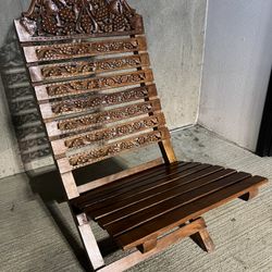 Hand Carved Wood Chair