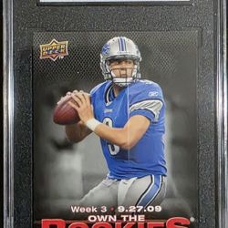 2009 Upper Deck Matthew Stafford SGC Graded Rookie Card 