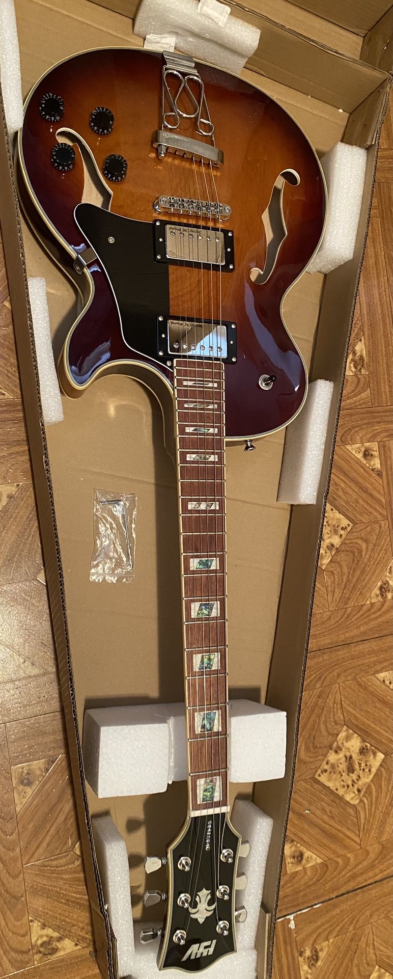 IYV IJZ 300 TSB Jazz Solid Hollow Body Electric Guitar for Sale in