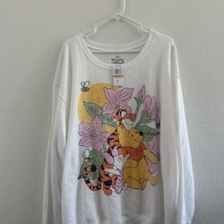 🐻🌸 NWT Adorable Disney Sweatshirt – Winnie the Pooh, Tigger & Piglet! 🌸🐯🐷