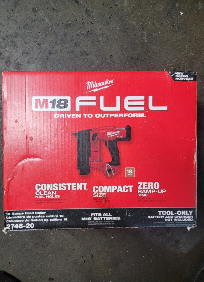 Milwaukee 18 Gauge Brad Nailer Brushless Fuel M18
