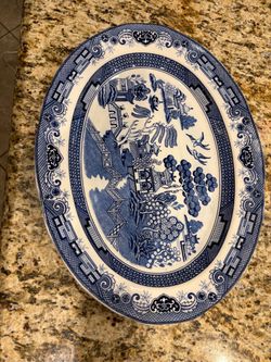 18” Blue Willow Serving Plate