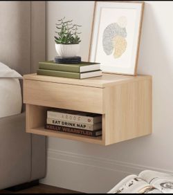 New Open Box Nathan James Jackson Wall Mounted Floating Nightstand