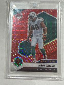 Jason Taylor Miami Dolphins Mosaic Red Prizm Card