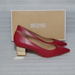MICHAEL KORS designer heels. Brand new in box. Red. Size 9 women's shoes Pumps