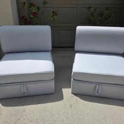 New Set of Deep Seat Armless Chair with Storage