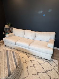 Large cream colored couch, 3 seater