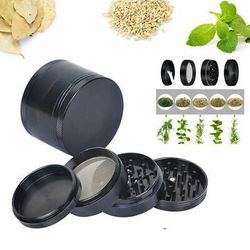 HIGH QUALITY BLACK OBAMA KUSH ALUMINIUM PORTABLE HERB AND SPICE GRINDER