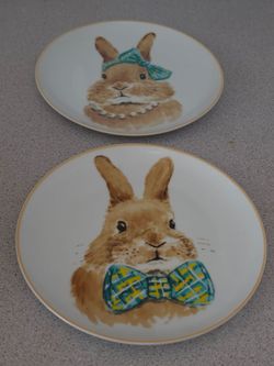 Easter bunny plates (2)
