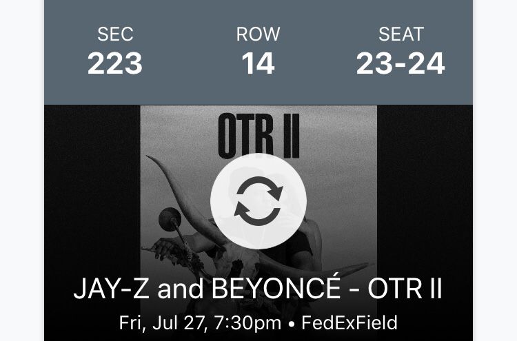 OTR II Tickets (2) - DC