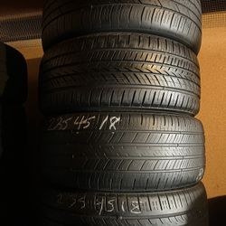 235-45-18 All Four Tires 🔥🔥🔥🔥