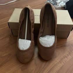 Lucky brand EMMIE leather ballet flats bourbon winter haze