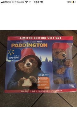 Paddington Blu-Ray 2015 Walmart Exclusive Gift Set With Paddington Plush Sealed