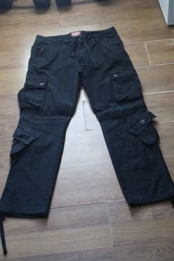 Matchstick Cargo Pants (grey And Black) 
