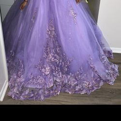 Lilac Quinceañera Dress Size 2 