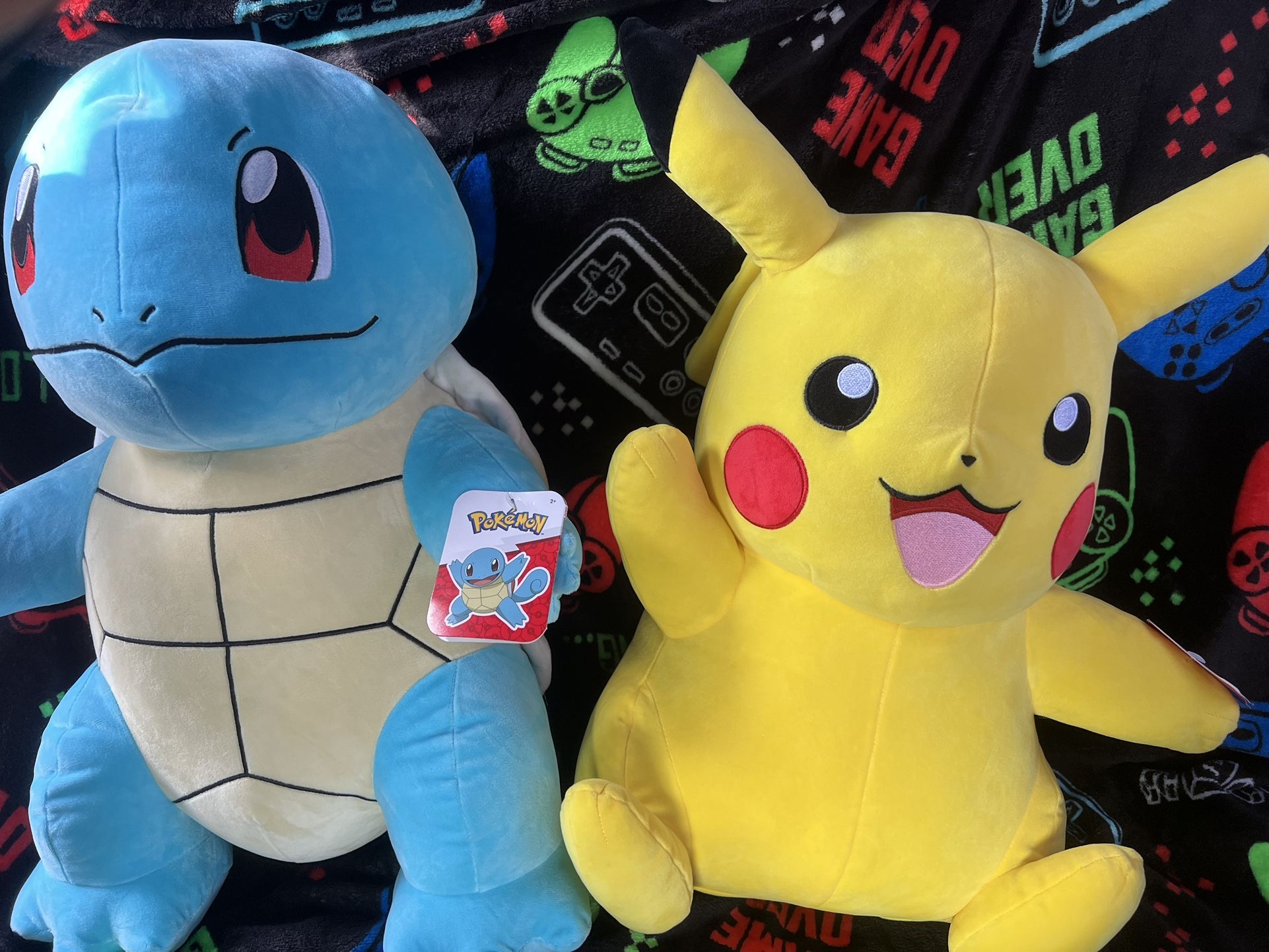 Pokémon Pikachu & Squirtle Jumbo Plush Squishmallow Stuffed Animal