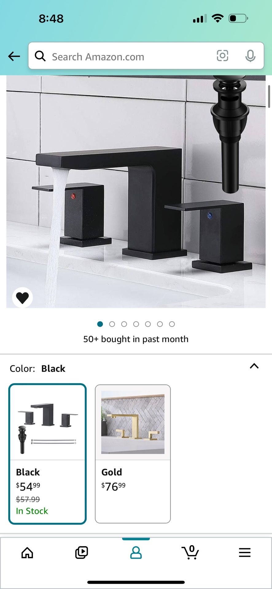 Brand New Black 3 Hole Faucet 