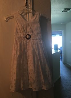 Girls dress size 8 white