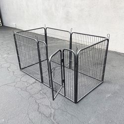 (New) $75 Heavy Duty Dog Pet Playpen Fence Gate, 6-Panels X (32” Tall X 32” Wide) 