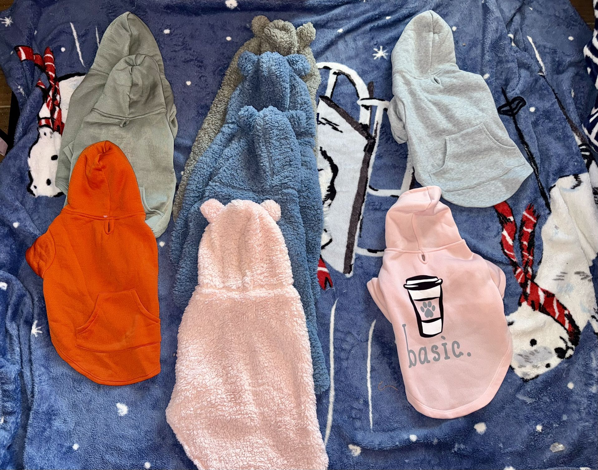 Dog hoodies, sweaters & winter coats! ALL SIZES.