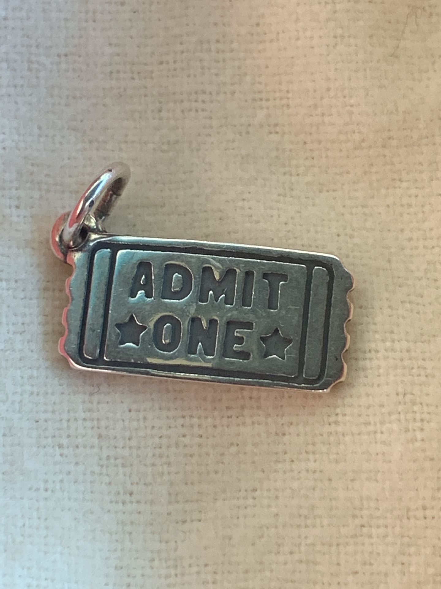 James Avery Admit One Charm Retired