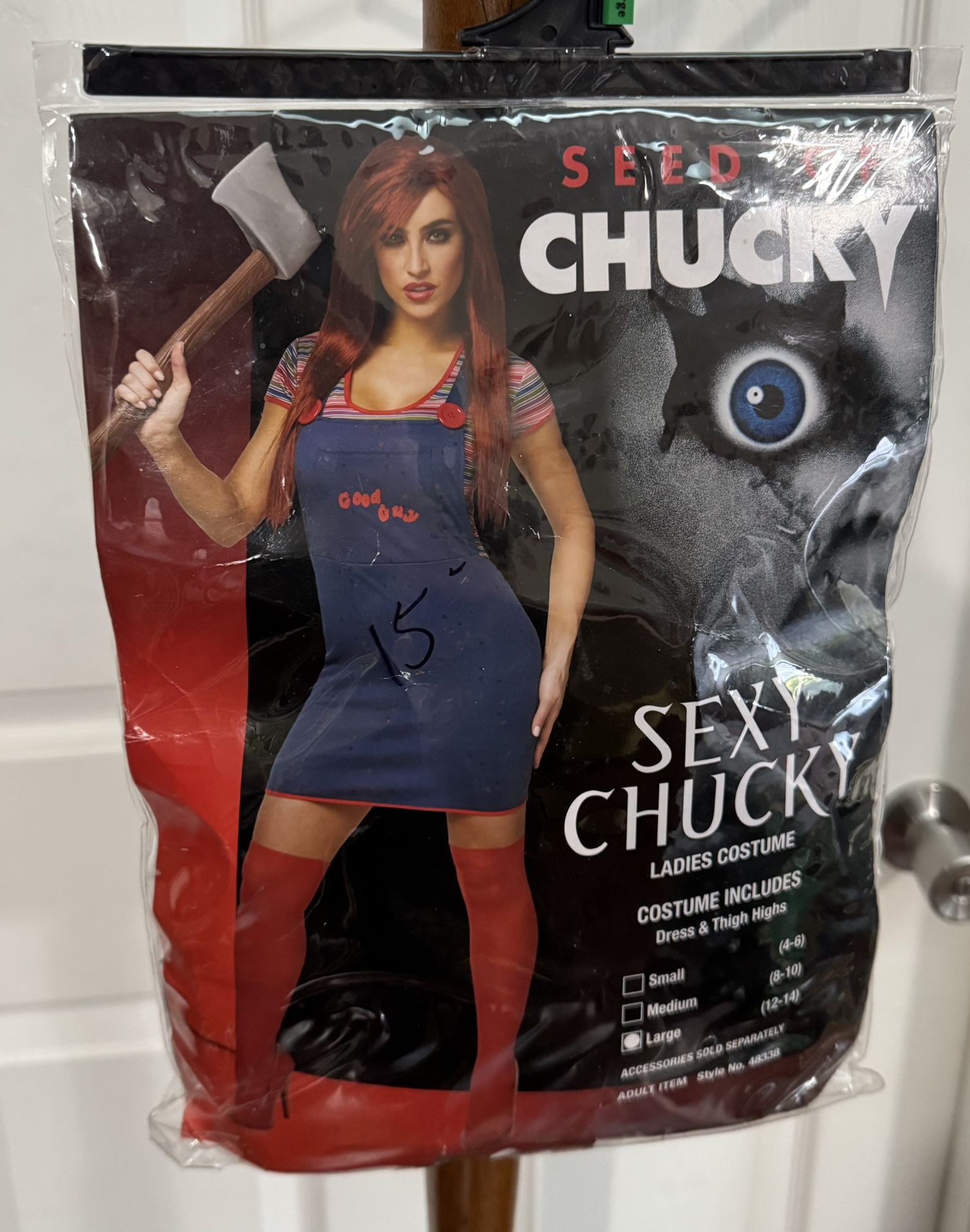 Adult Size Large Sexy Chucky Costume Just $5