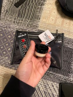 Smashbox pouch with kat von D lipstick and baking powder