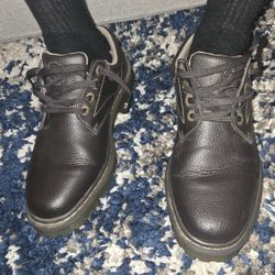 Men's Dr. Marten's Dark Brown Pebble Leather Oxford Shoes Size 11