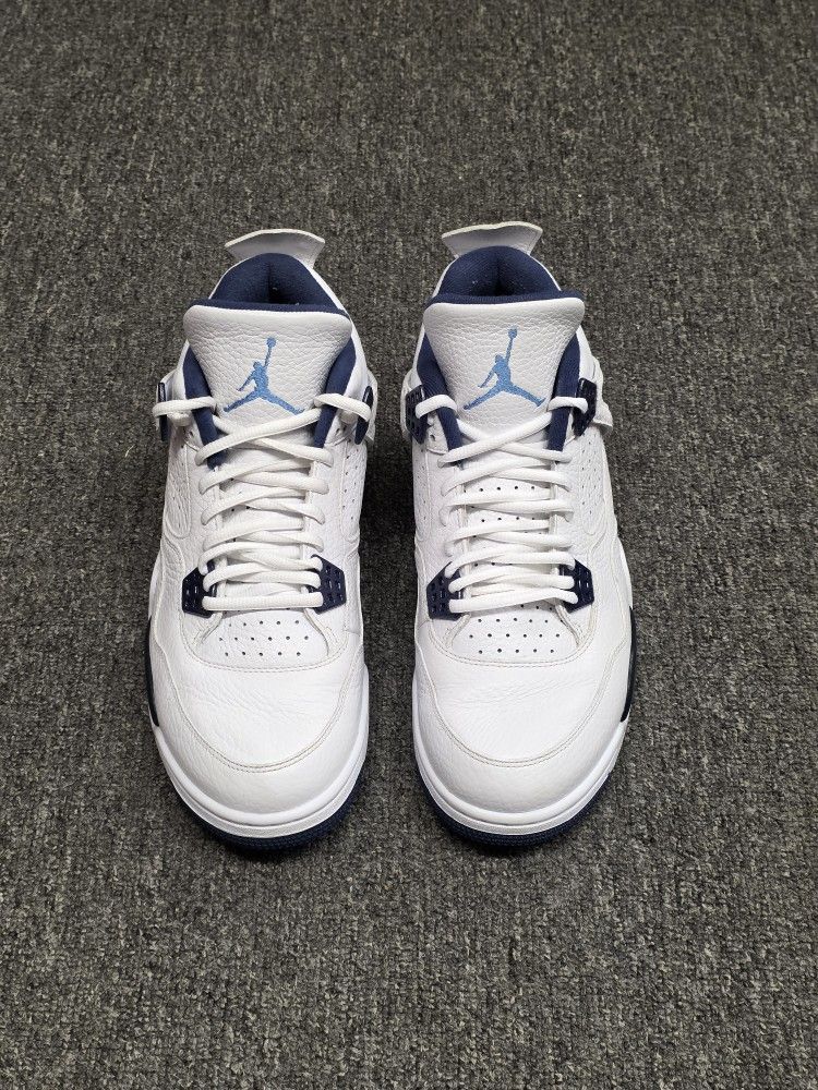 Nike Air Jordan 4 Retro LS Columbia White Midnight Navy Sz 11 314254-107 2015