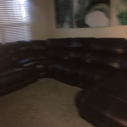 New Leather Sectional