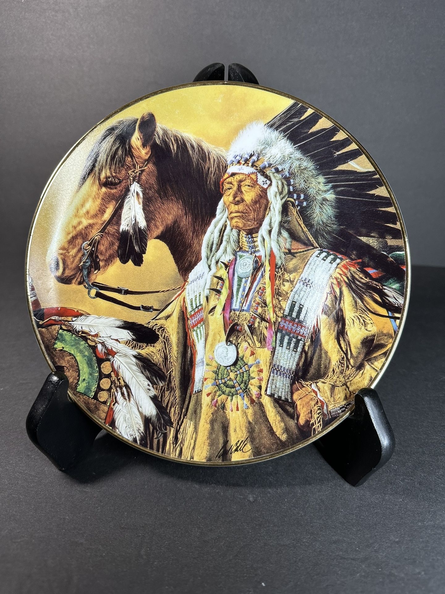 PRIDE OF THE SIOUX Franklin Mint Limited Edition Plate