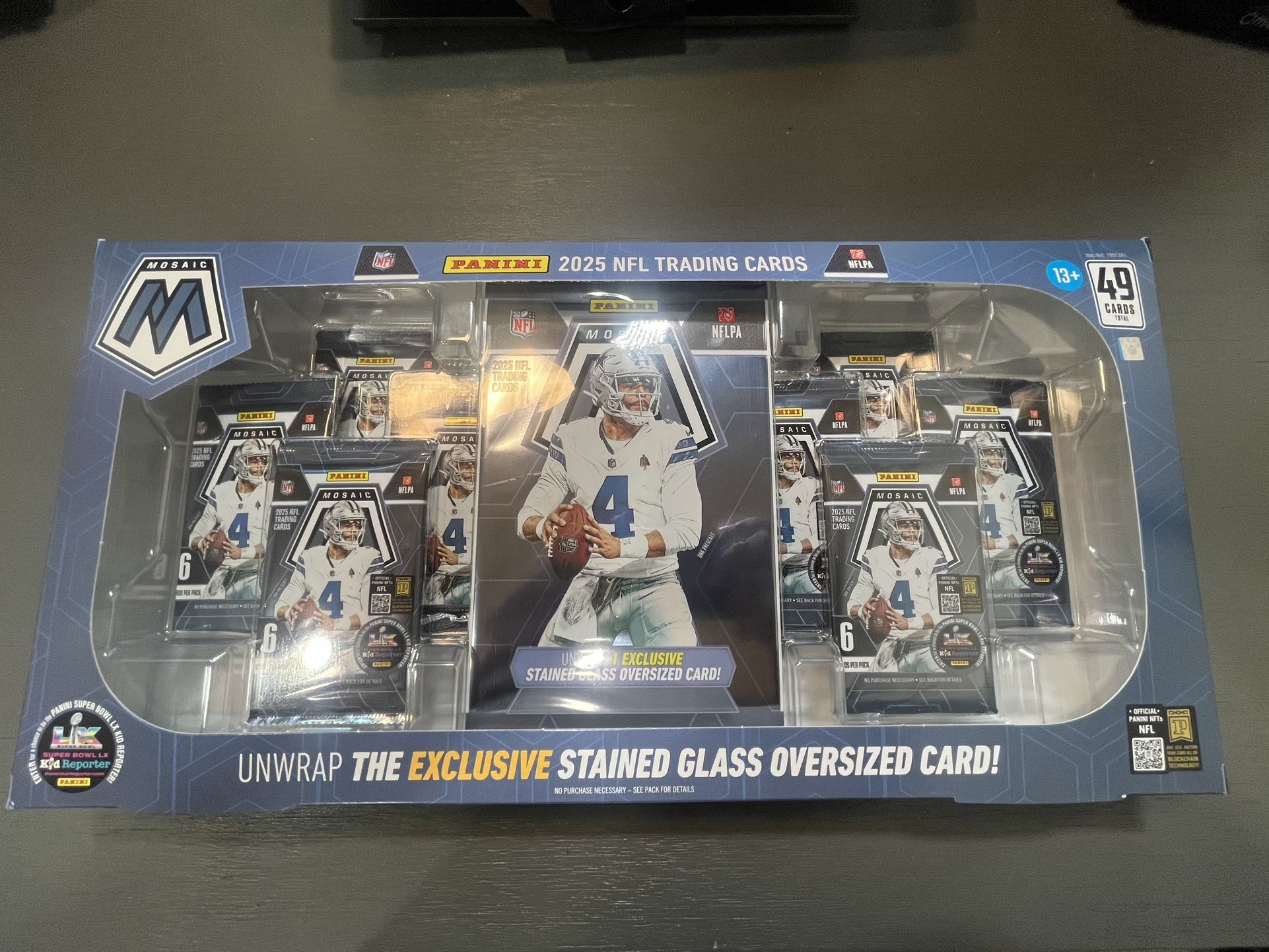 2025 Panini Mosaic NFL Costco Exclusive Bundle Box Jumbo Stained Glass