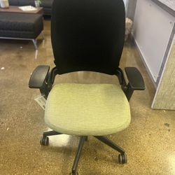 Steelcase Leap V2 - Light Sage Green Seat/Black Mesh Back