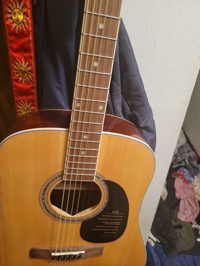 Mitchell D120 dreadnought Acoustic Guitar W Case