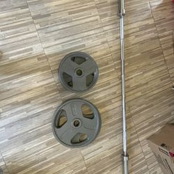 Weider Barbell w/ Set Of Weights