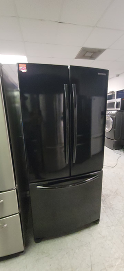 Samsung French Door Fridge — Black, Twin Cooling, Clean