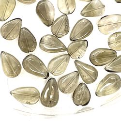 11mm Smoky Quartz Drop Beads 