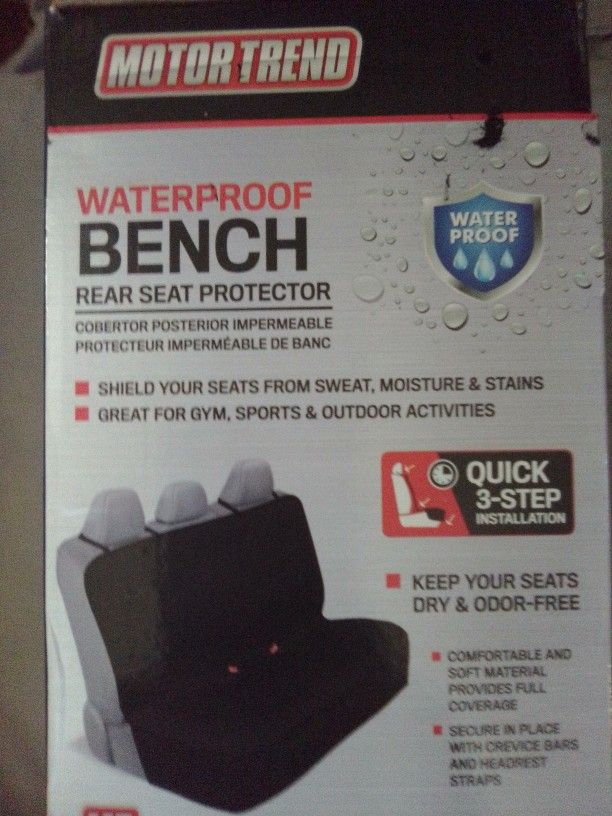 Waterproof Bench Seat Rear Cover Black