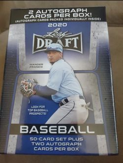 2020 Leaf Draft Baseball Factory Sealed Blaster Box-2 AUTOS+50 Card ROOKIE SET