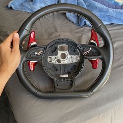 Audi Steering Wheel Carbon Fiber Paddle