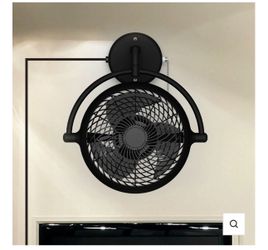 Wall Mount Fan Black