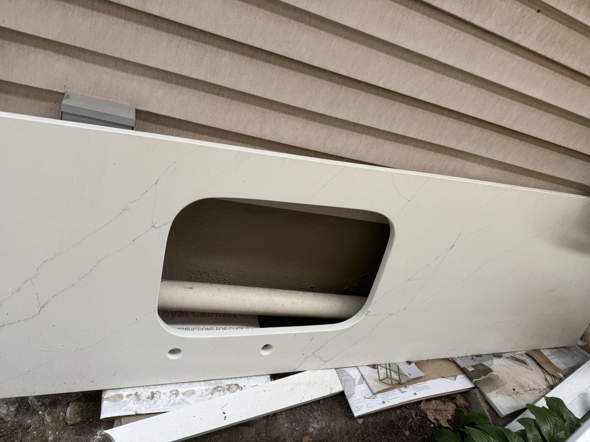 New Quartz Counter Top 87” Long With New  Sink 
