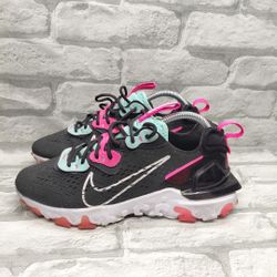 Nike Trainers Women's Size 9 React Vision Dark Smoke Pink Running Summer Shoes