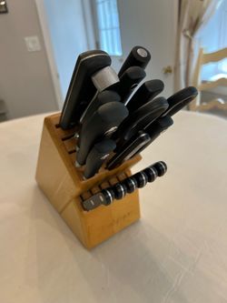 Kitchen Knife Set with Wood Block